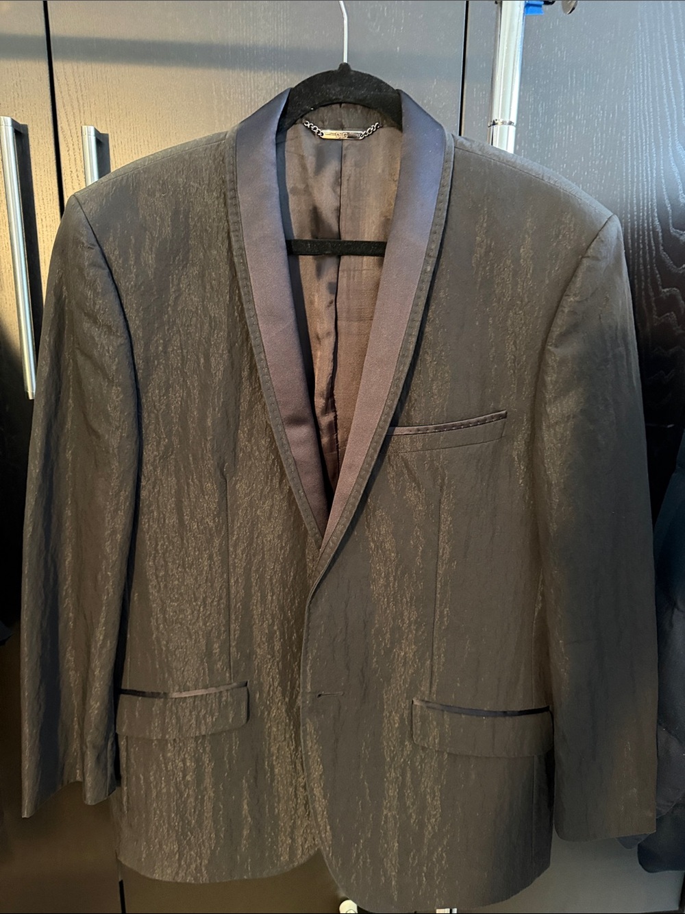 Men's D &G Dolce & Gabana Black Shawl Collar Blazer Size 56